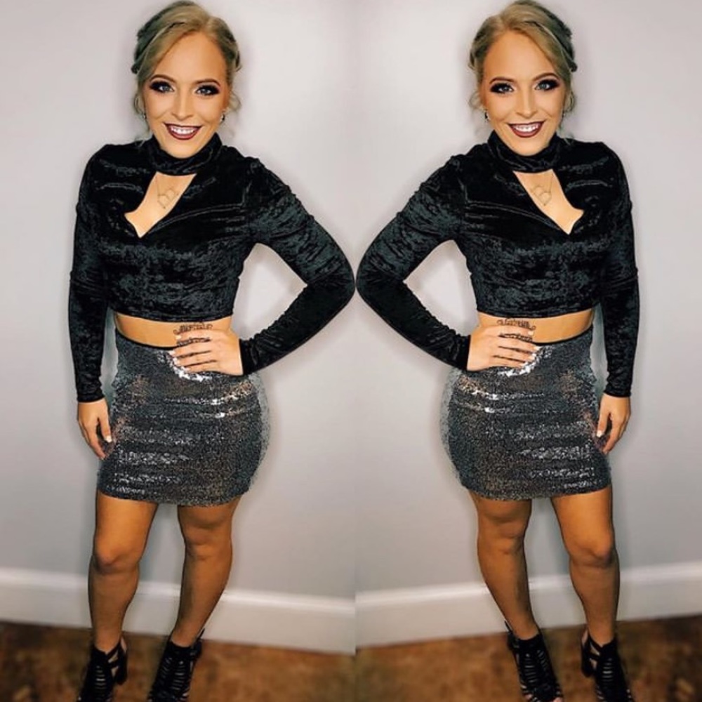 Velour crop top